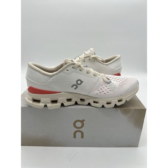 ON CLOUD X 4 Women's IVORY SALMON Athletic Running Walking Sneaker Shoes Size 7 - Picture 7 of 9